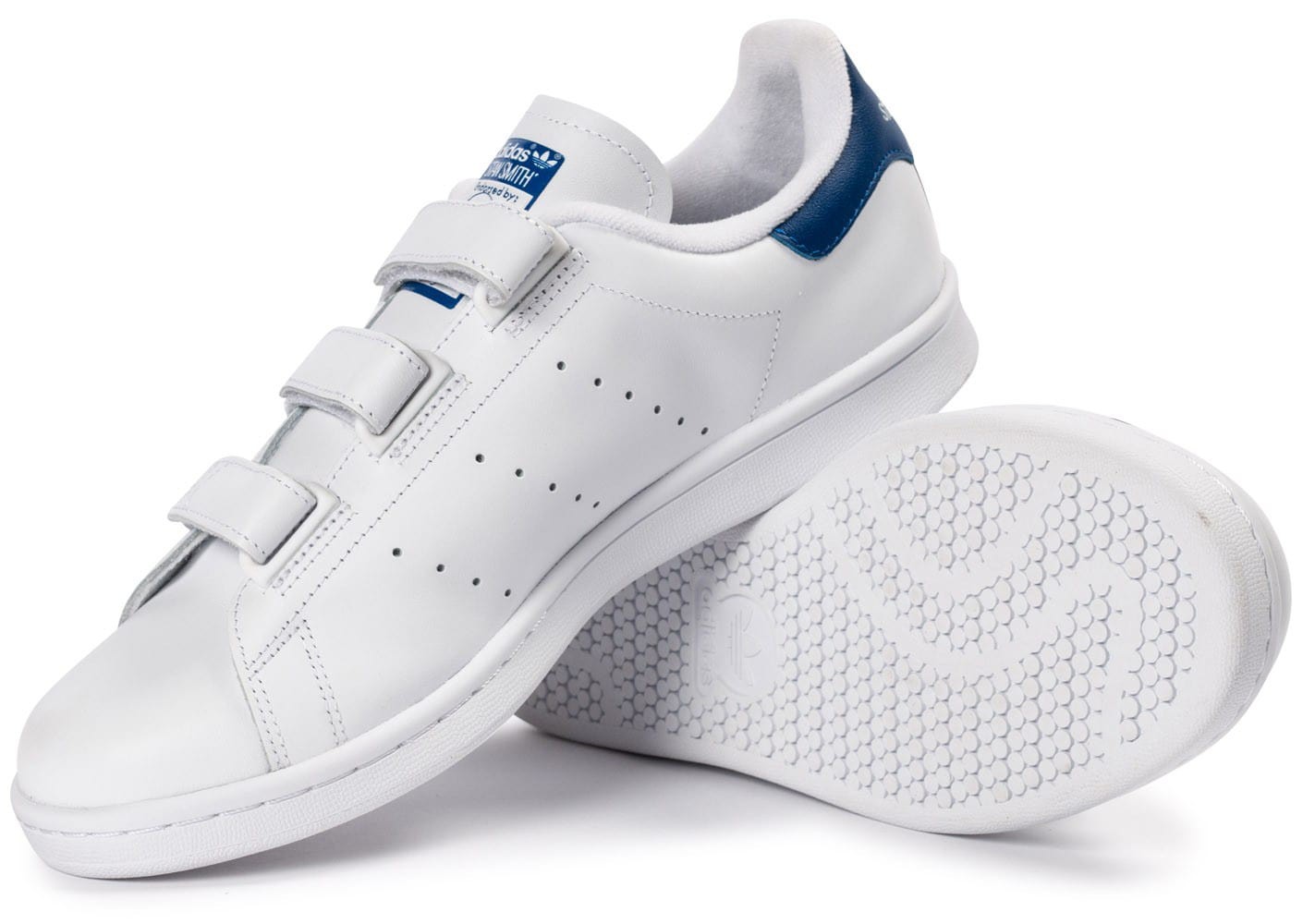 stan smith scratch bleue