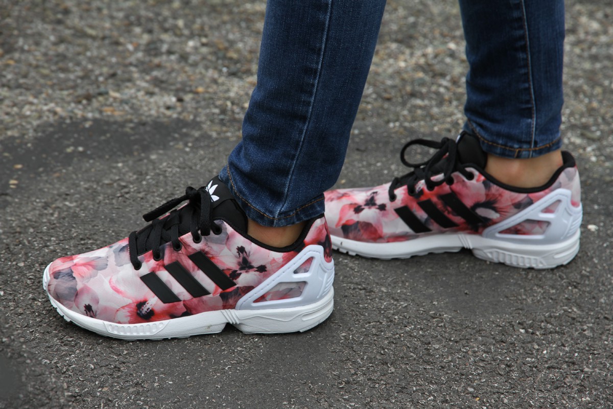 adidas zx flux femme fleur rose