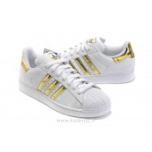 adidas chaussures superstar ii or blanc femmes