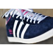 adidas gazelle bleu et rose femme