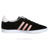 adidas gazelle noir et rose femme