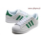 adidas superstar femme blanche et verte
