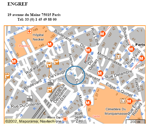 plan d'acces engref